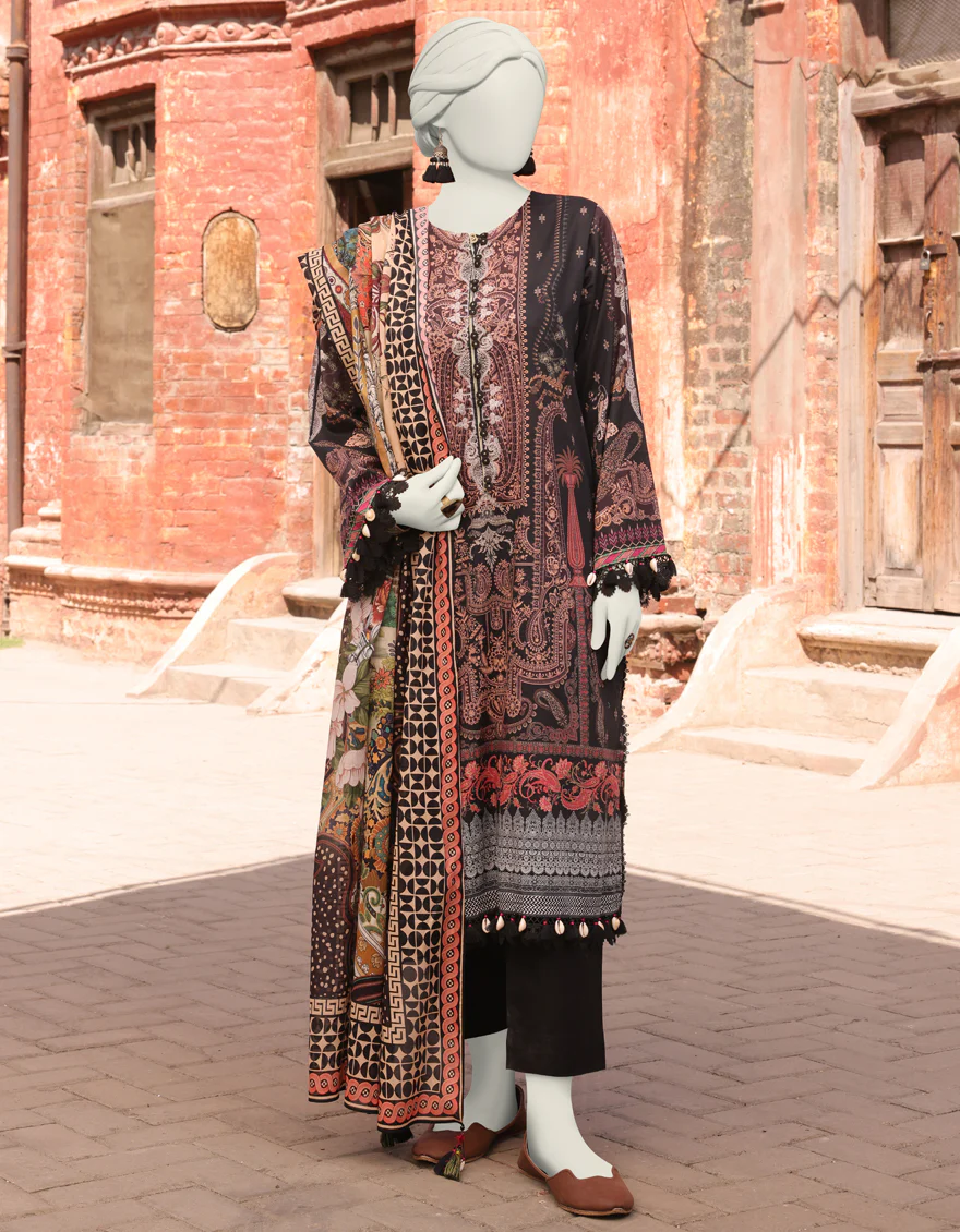 MULTICOLOR LAWN 2PC UNSTITCHED | JLAWN-S-JDS-24-1117 RADINAT-06