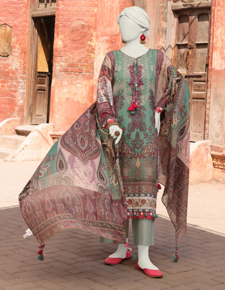 MULTICOLOR LAWN 2PC UNSTITCHED | JLAWN-S-JDS-24-1118 RADINAT-07