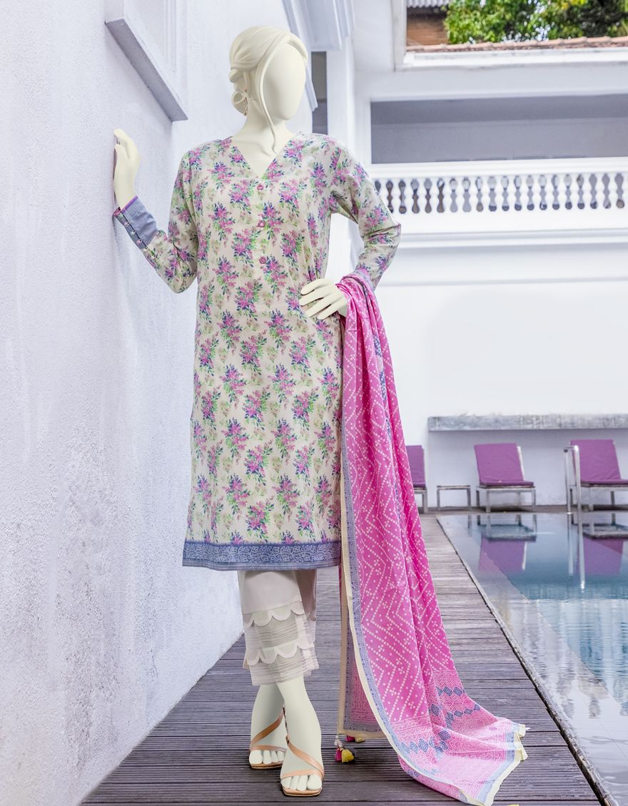 BUTTER 2PC UNSTITCHED | JLAWN-S-JDS-US-22-1011 GULKARI