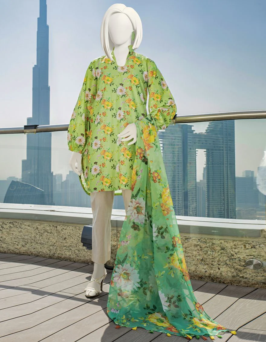 PISTACHIO LAWN 2PC UNSTITCHED | JLAWN-S-JDS-US-22-1020 AURA