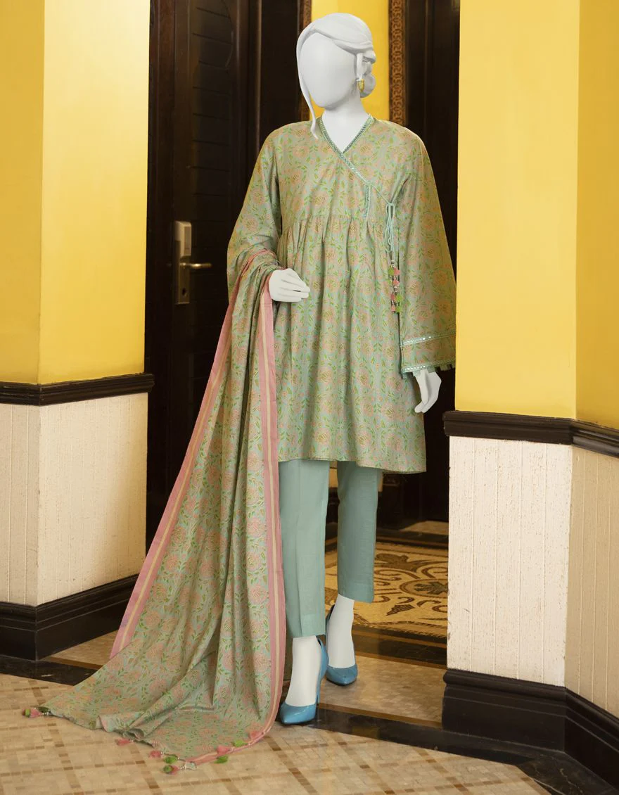GREEN 2PC UNSTITCHED | JLAWN-S-JDS-US-22-1040 KAIROS