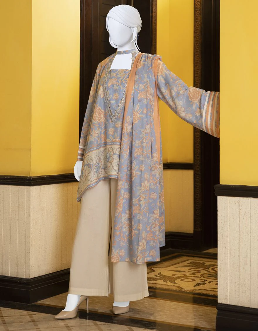 BLUE 2PC UNSTITCHED | JLAWN-S-JDS-US-22-1041 GUNNEN