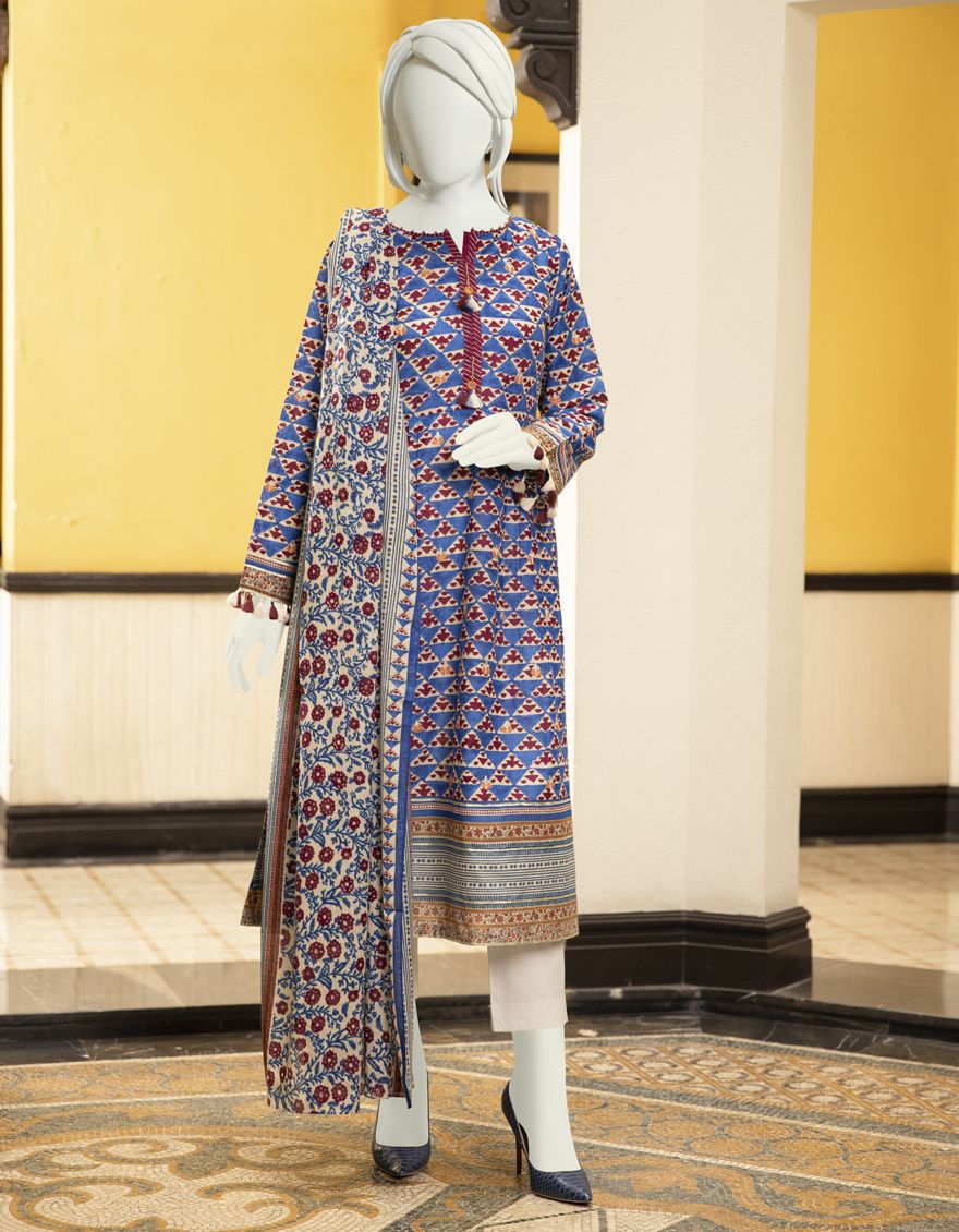 MULTICOLOR 2PC UNSTITCHED | JLAWN-S-JDS-US-22-1046 RENDITION (22-1063)