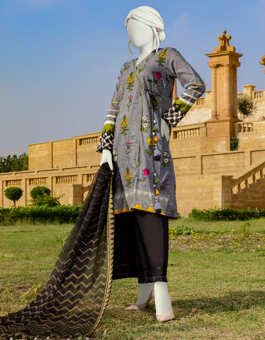 MULTICOLOR LAWN 2PC UNSTITCHED | JLAWN-S-JDS-US-22-1069 BELLA (22-2031)