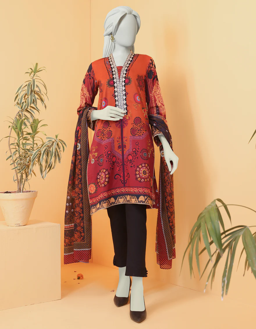 MULTICOLOR LAWN 2PC UNSTITCHED | JLAWN-S-JDS-US-22-1098 SUZANI TRESURE (22-3022)