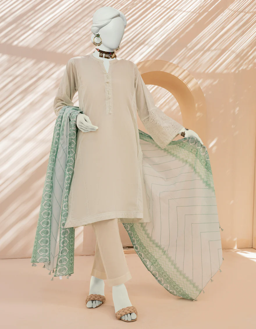 SEA GREEN LAWN 2PC STITCHED | JLAWN-S-JDS-US-23-1002/S CHAAP