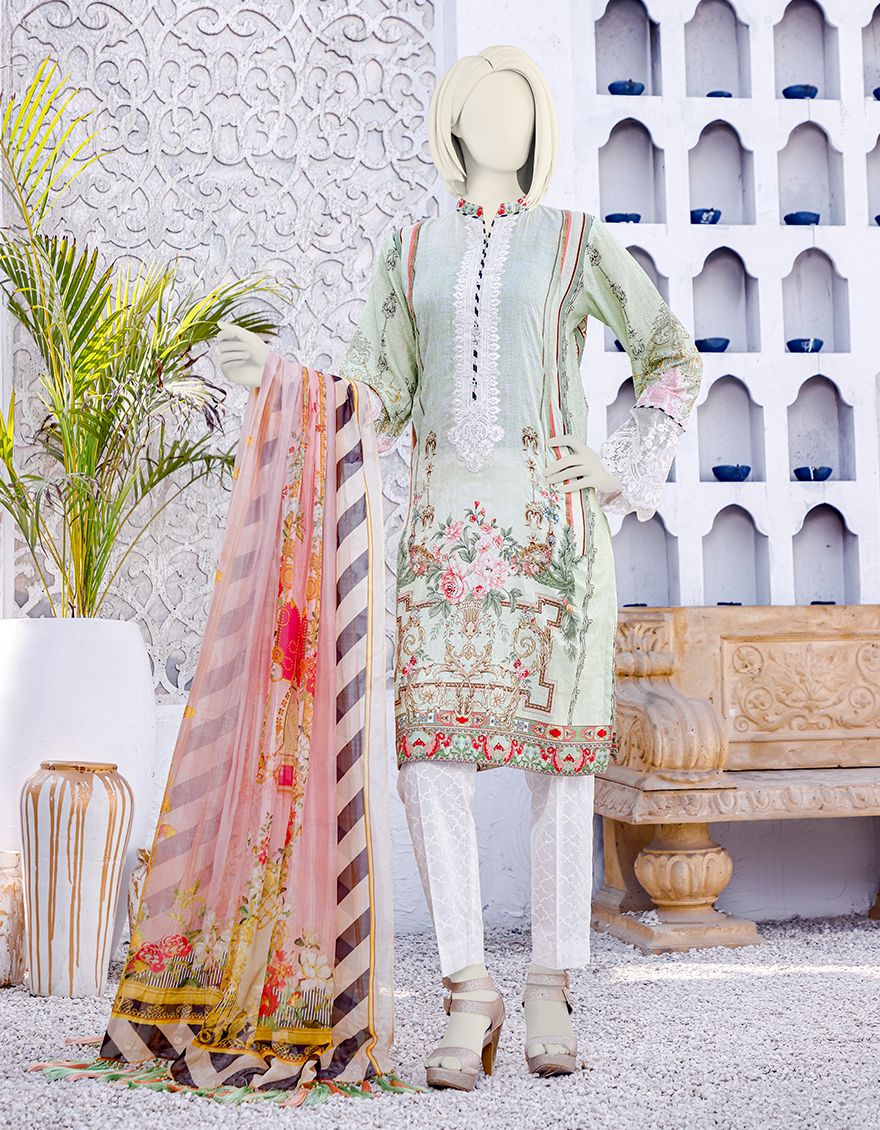 L GREEN LAWN 3PC UNSTITCHED | JLAWN-S-JPUS-US-21-011 JT-553