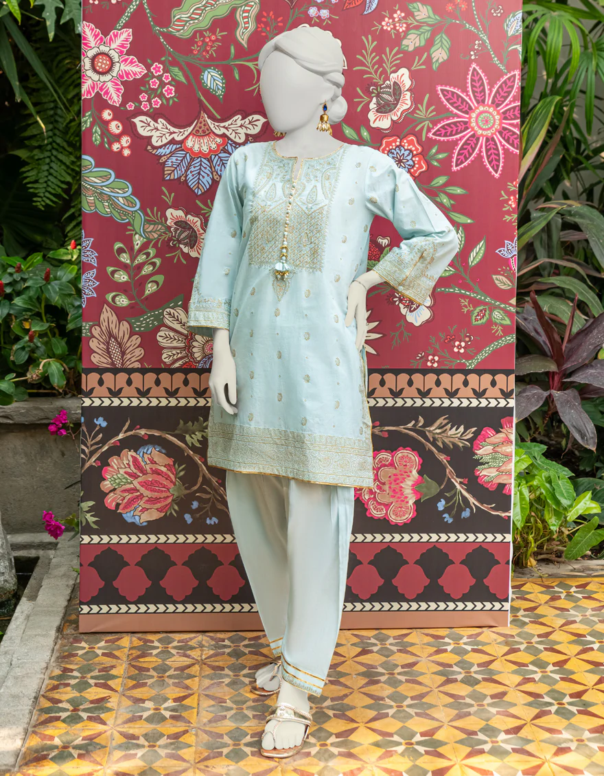 BLUE LAWN 2PC STITCHED | JLAWN-S-JST-24-1606/S ZARI-02