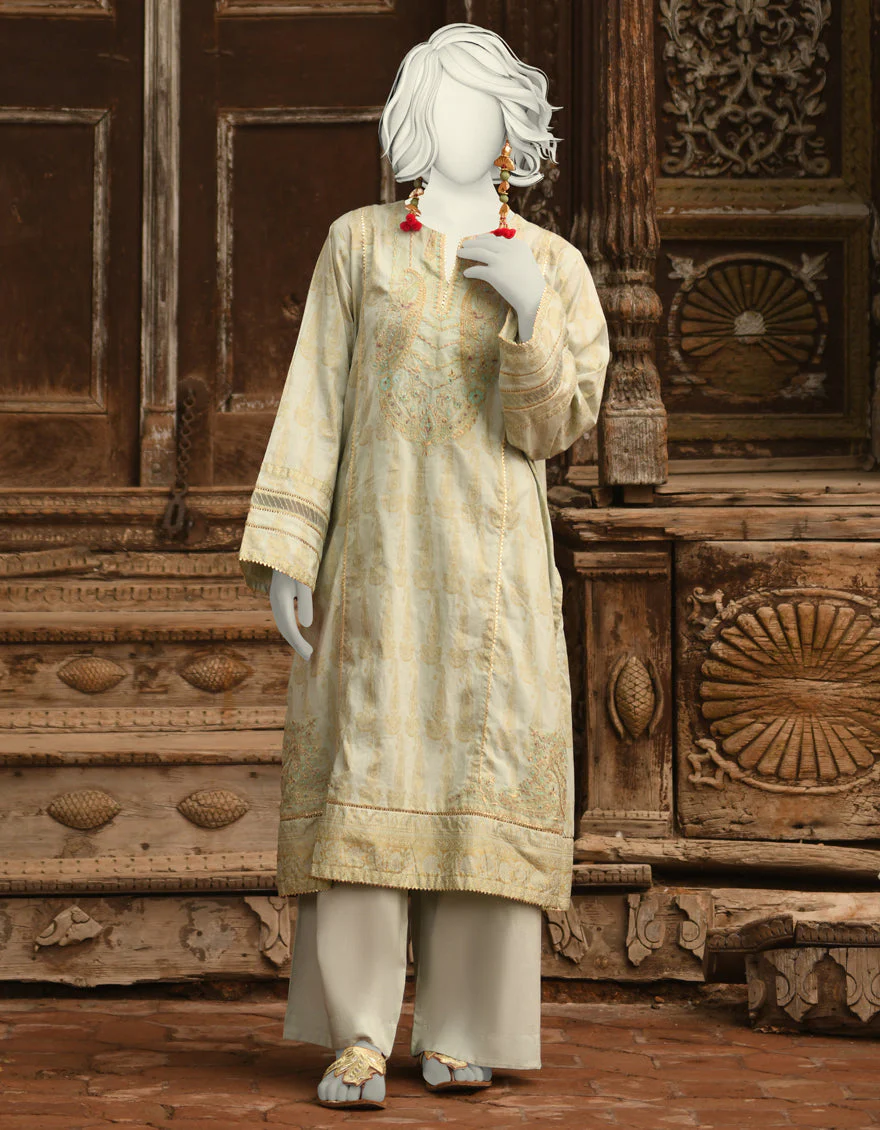 GREEN LAWN 2PC STITCHED | JLAWN-S-JST-25-2012/S ZARI-4