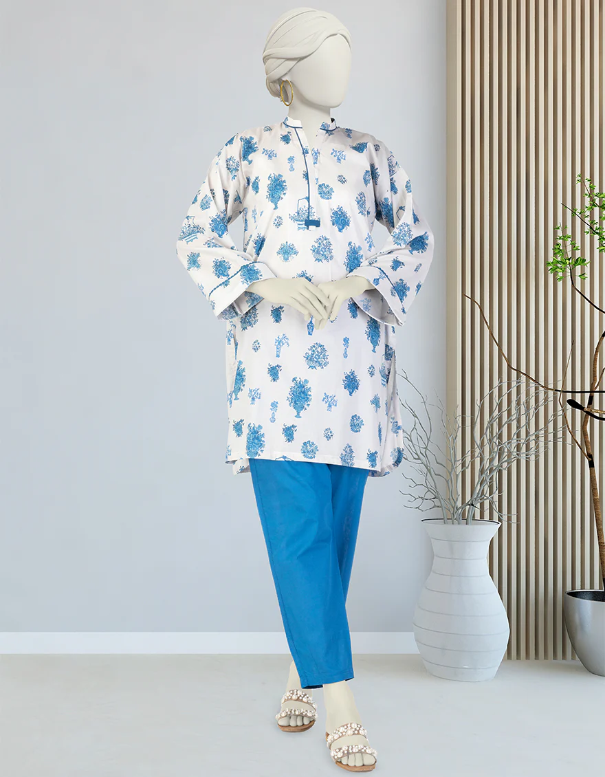 WHITE LAWN 2PC STITCHED | JLAWN-S-JST-25-2054/S INDIGO IMPRESSION-2