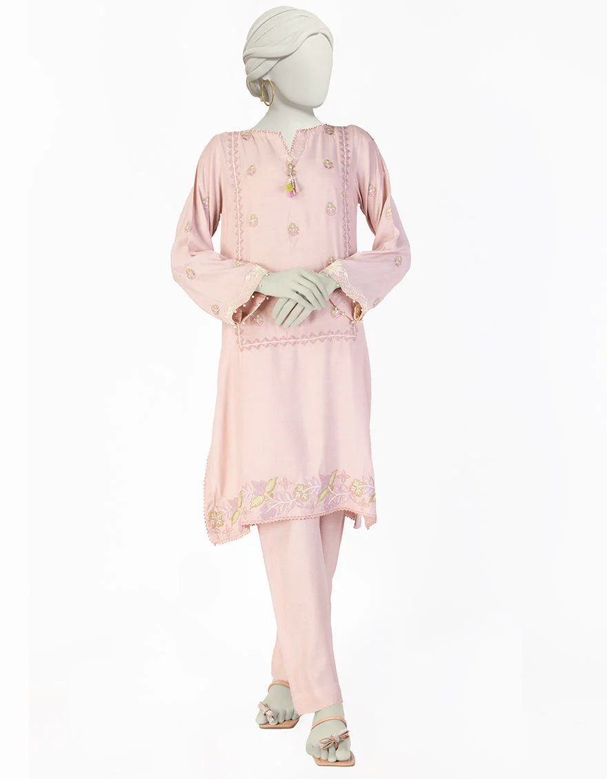 PINK SILK 2PC STITCHED | JLAWN-S-JST-25-2062/S FLORAL-07