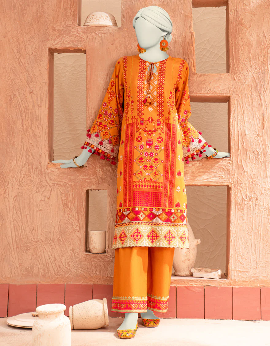 MUSTARD CAMBRIC 2PC UNSTITCHED | JLAWN-S-JST-25-2075