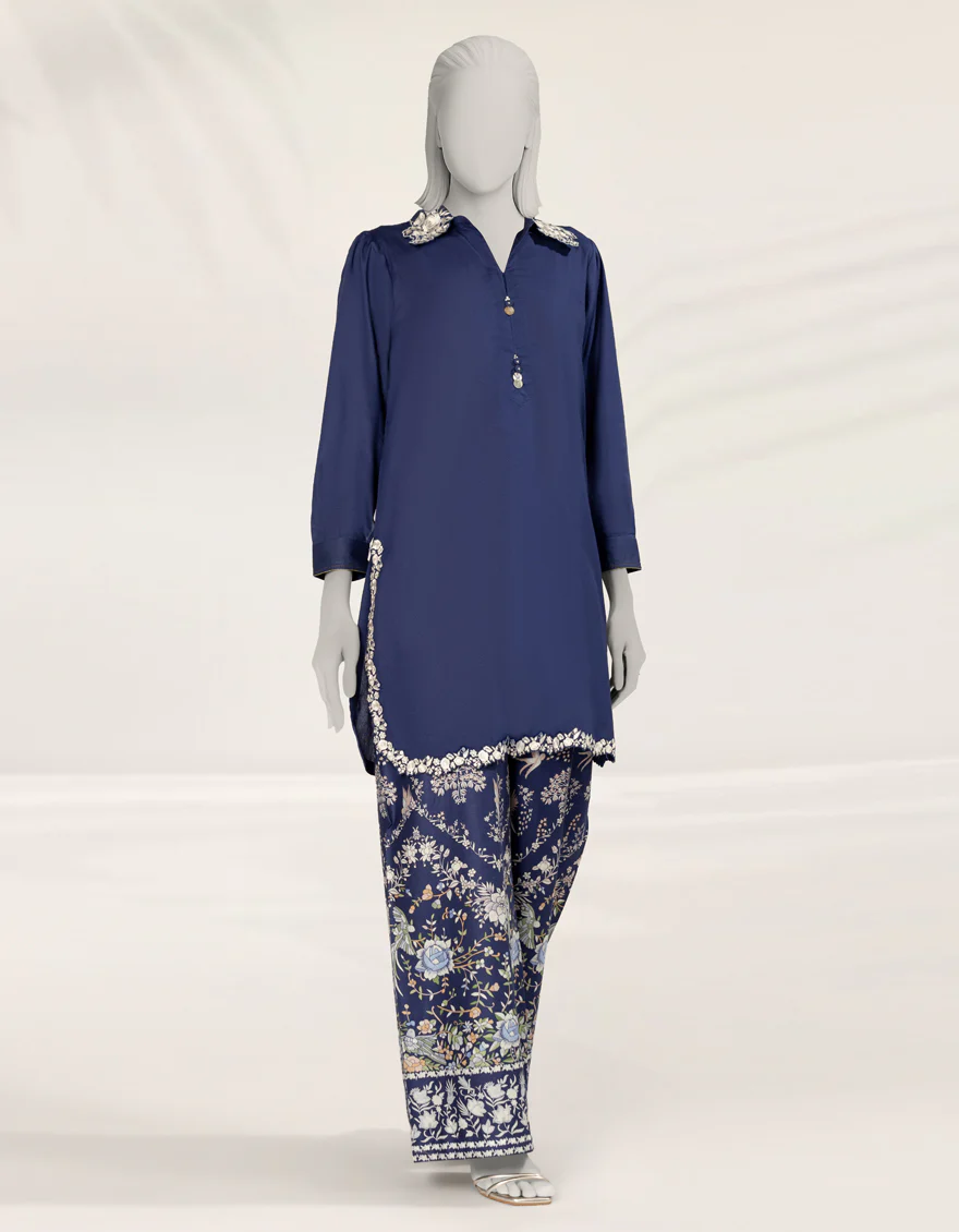 BLUE TEXTURED 2PC STITCHED | JLAWN-S-JST-25-2197/S NEW GARA-1