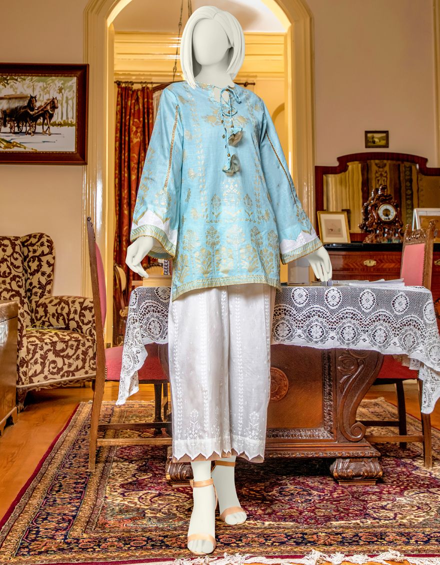 LIGHT BLUE LAWN 2PC UNSTITCHED | JLAWN-S-JST-US-21-1621 PEARL
