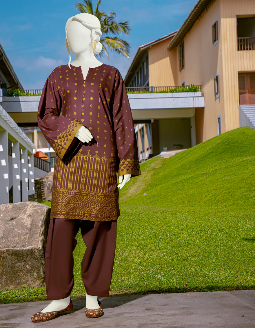 MAROON LAWN 2PC UNSTITCHED | JLAWN-S-JST-US-22-1611 SANNJH