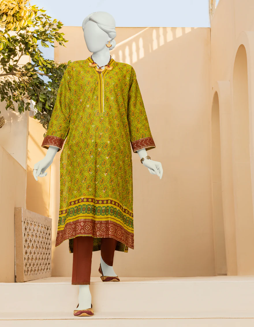 GREEN LAWN 2PC STITCHED | JLAWN-S-JST-US-23-1608/S JAS-066