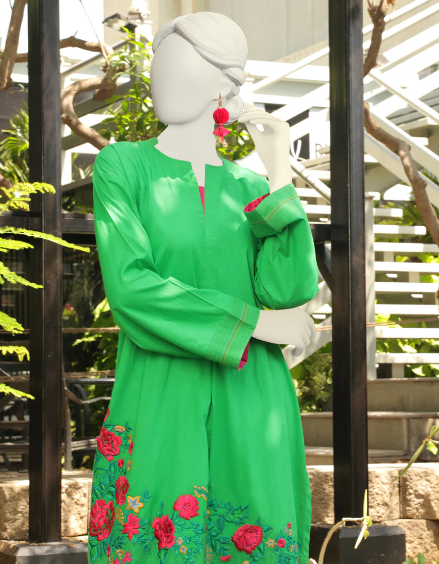 GREEN LAWN 2PC STITCHED | JLAWN-S-JST-US-23-1679/S FLORAL-3