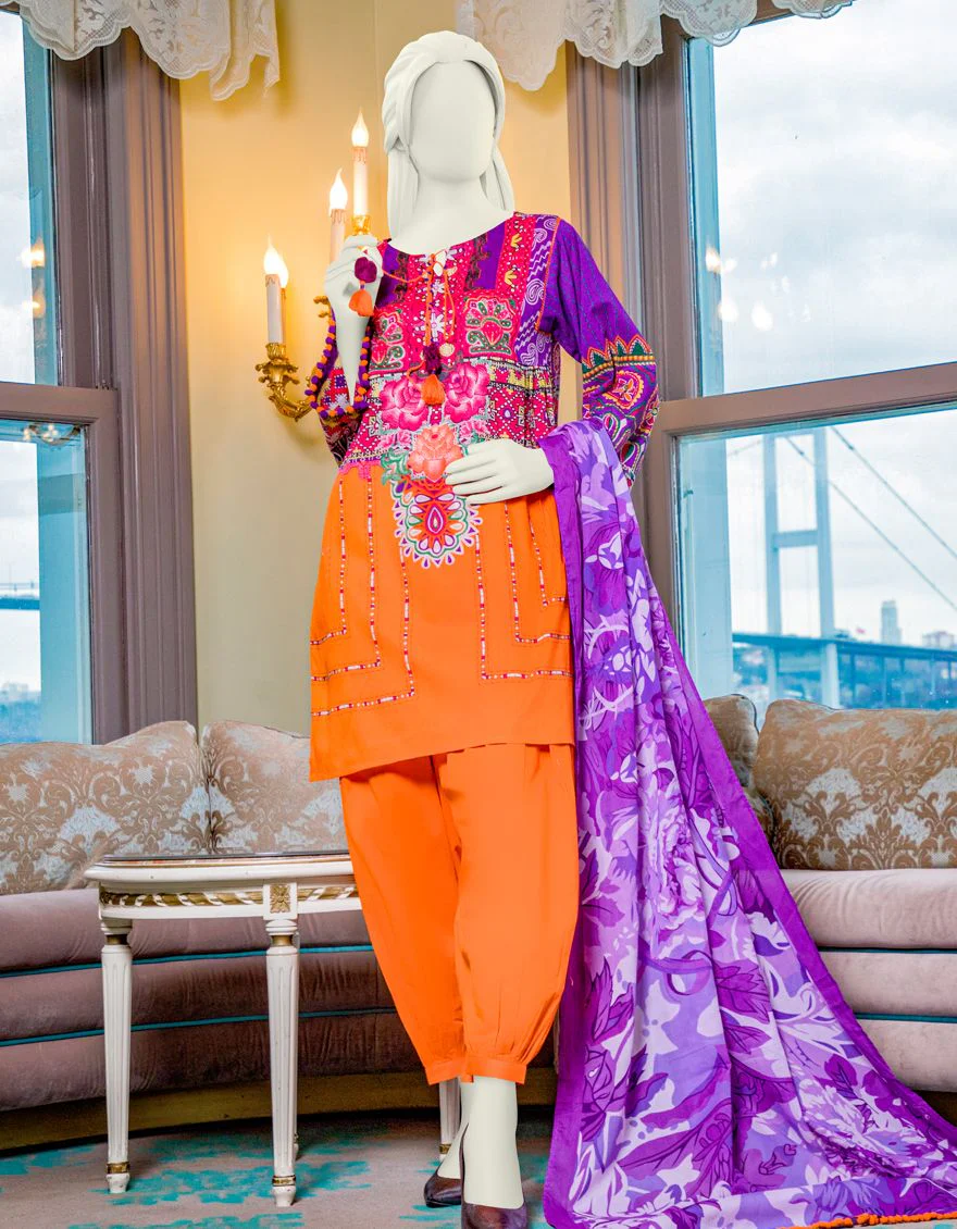 PURPLE LAWN 3PC UNSTITCHED | JLAWN-S-US-21-182 GULISTAN