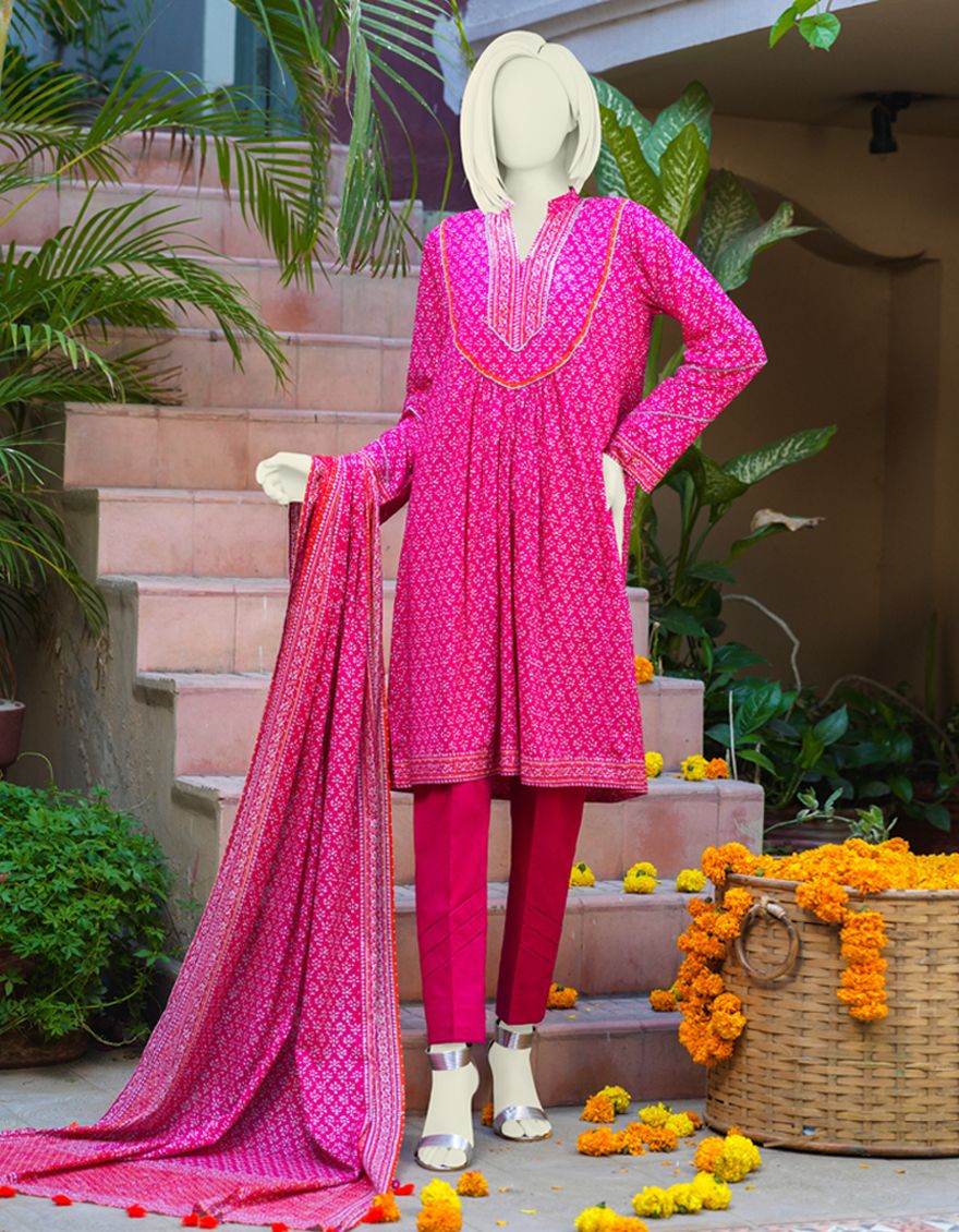 PINK LAWN 3PC UNSTITCHED | JLAWN-S-US-21-277 BINDRA