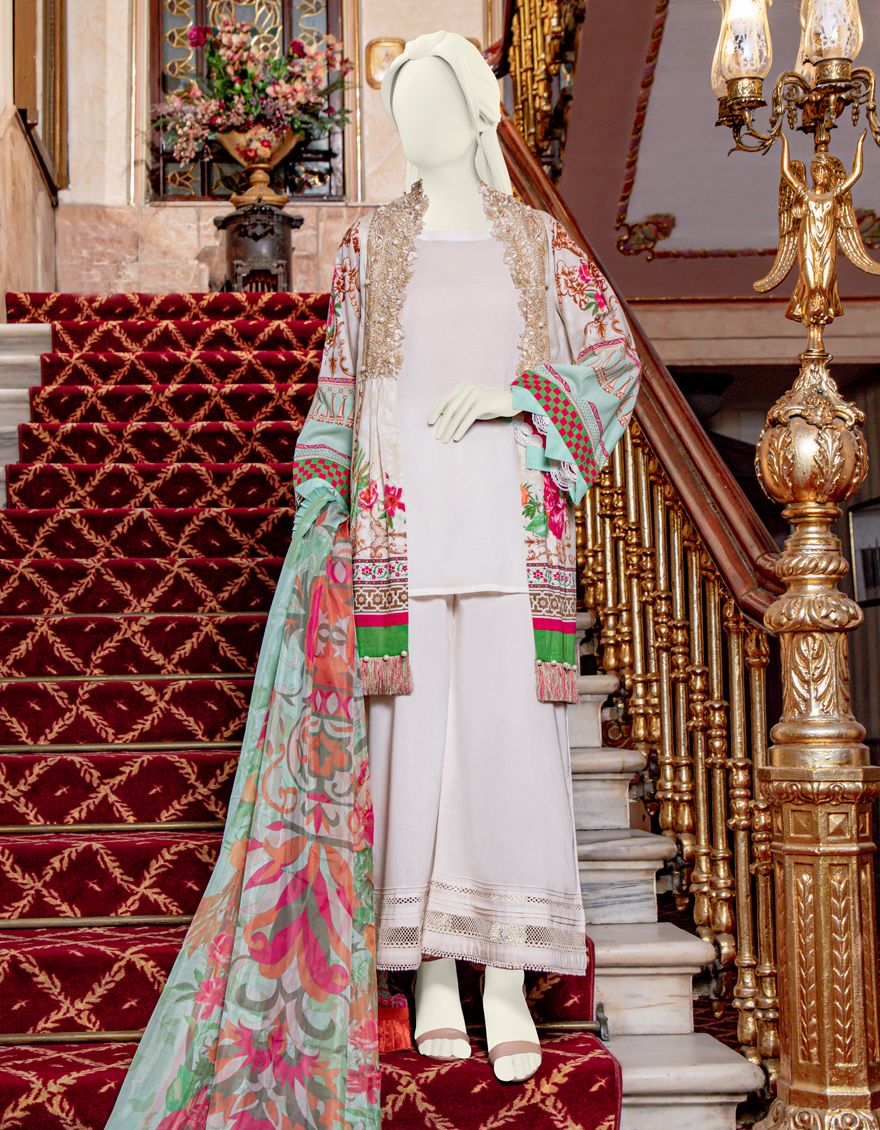 BEIGE LAWN 3PC UNSTITCHED | JLAWN-S-US-21-751 ESSENTIAL