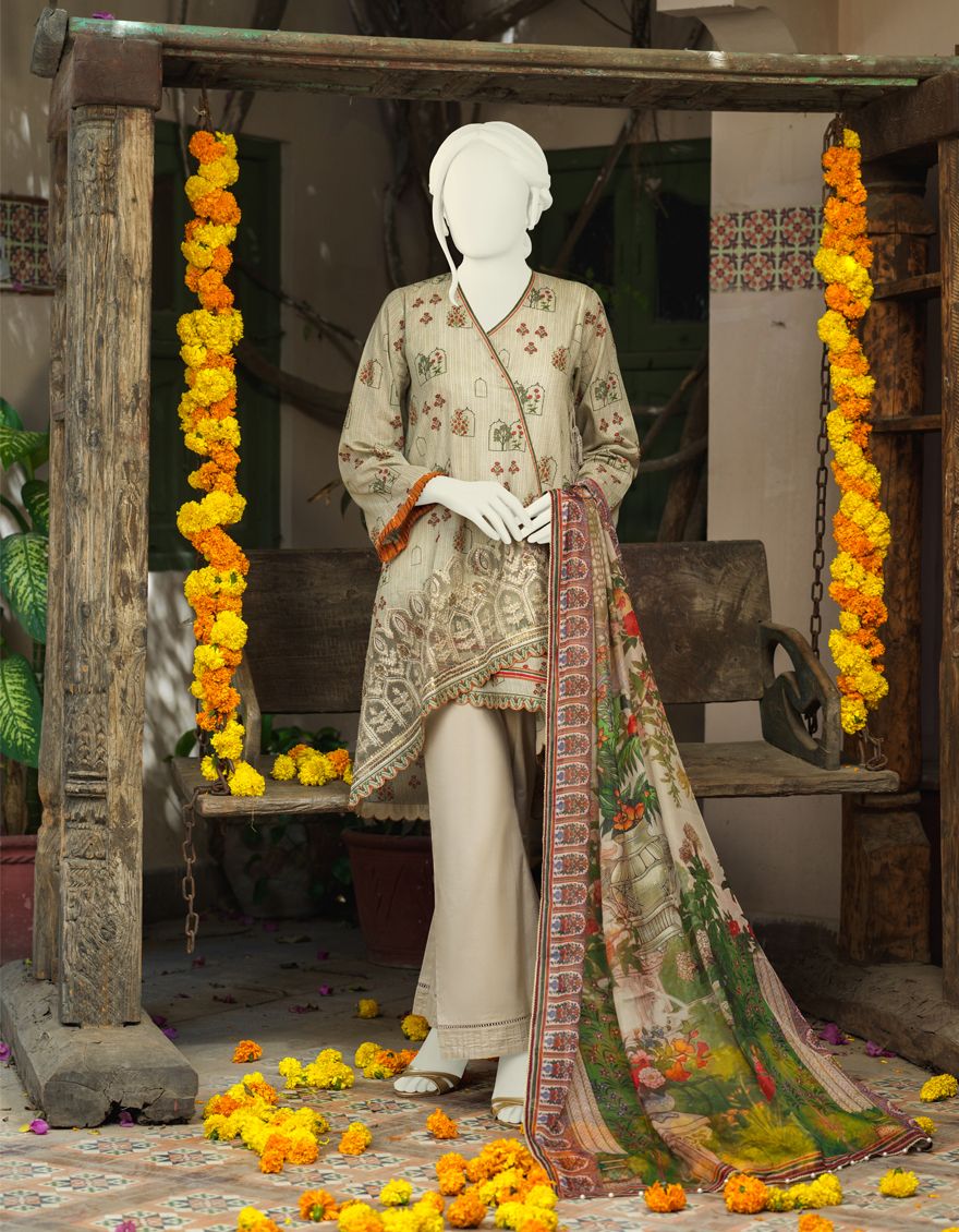 BEIGE LAWN 3PC UNSTITCHED | JLAWN-S-US-21-771/A ANATOLIA