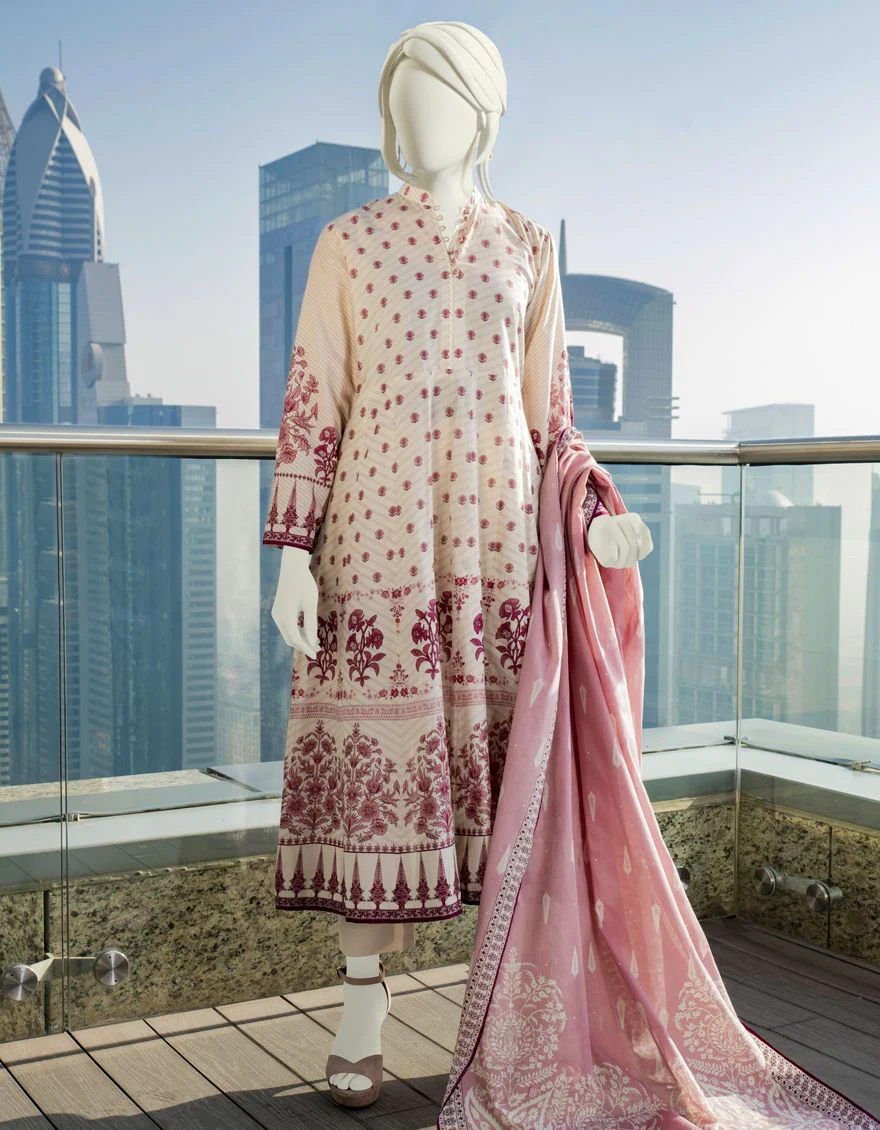 OFF WHITE LAWN 3PC STITCHED | JLAWN-S-US-22-044/S ROYA