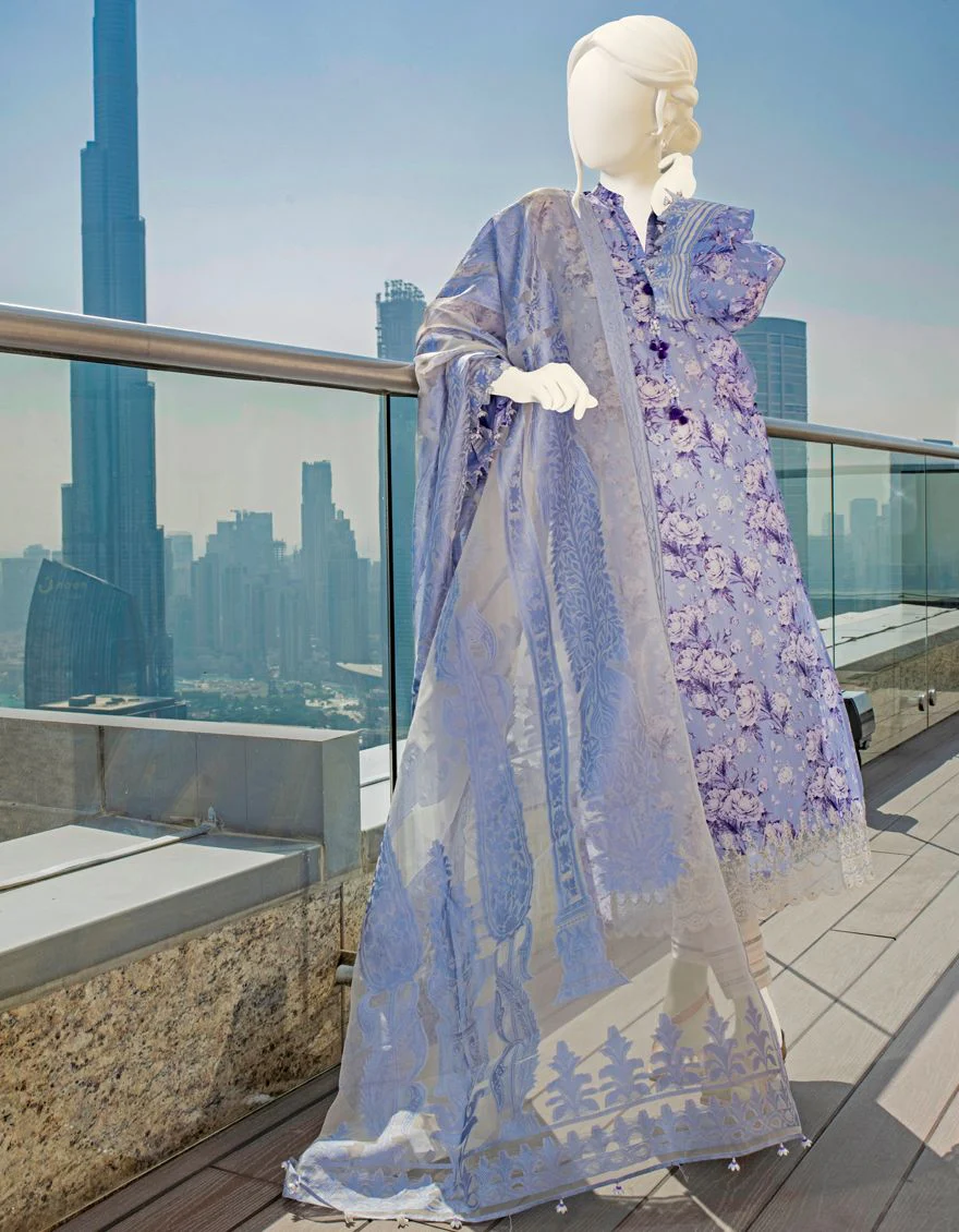 PURPLE 3PC UNSTITCHED | JLAWN-S-US-22-048 ARAM