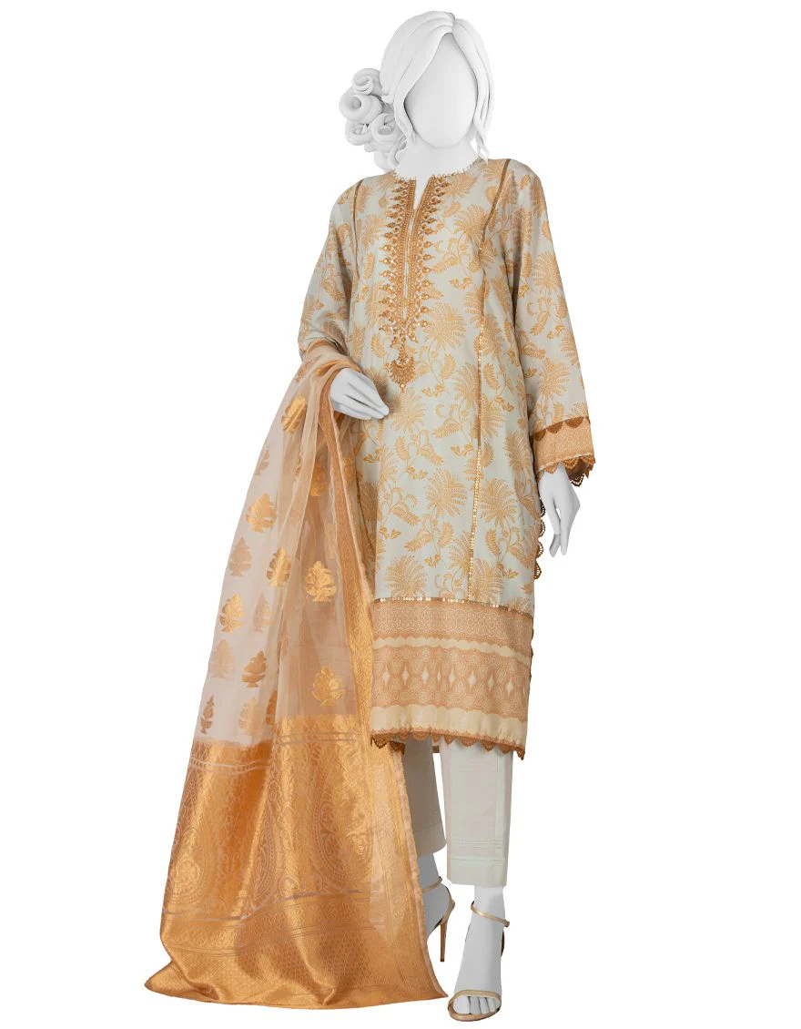 ORANGE 3PC UNSTITCHED | JLAWN-S-US-22-051 ALLIUM