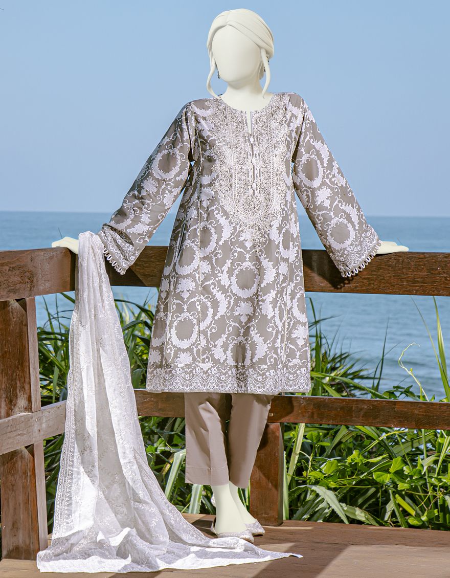 GREY 3PC UNSTITCHED | JLAWN-S-US-22-164 STILA