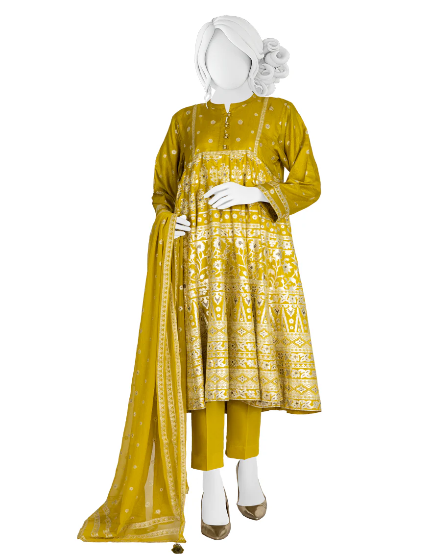 MEHNDI GREEN 3PC STITCHED | JLAWN-S-US-22-311/S MENDHI GREEN