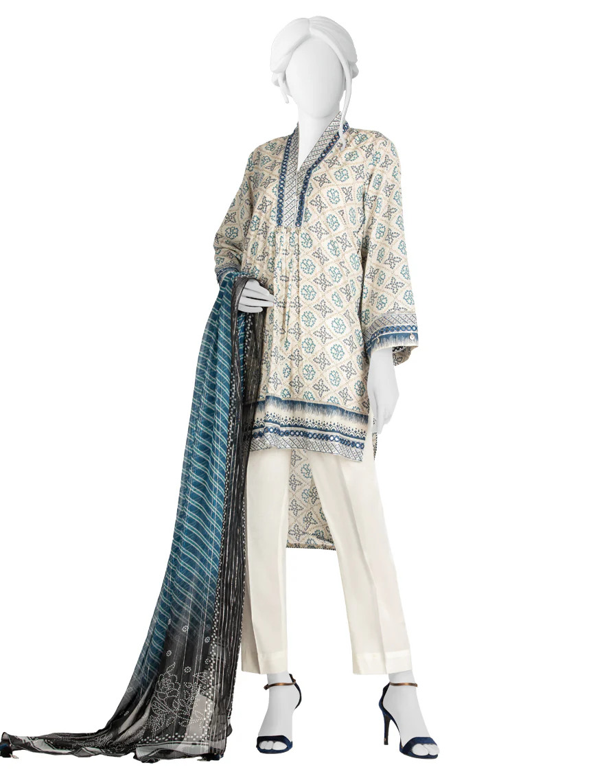 MULTICOLOR LAWN 3PC UNSTITCHED | JLAWN-S-US-22-377 ZUNI