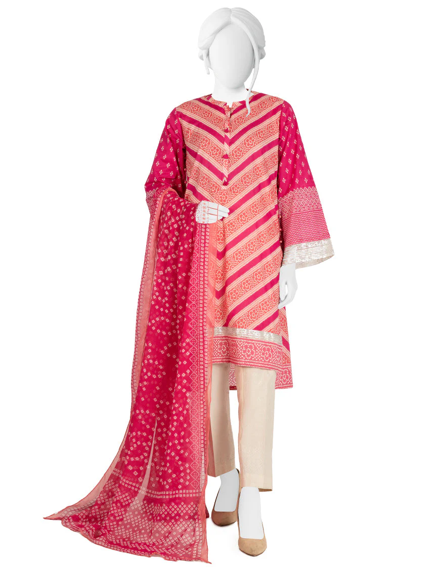 PINK LAWN 3PC STITCHED | JLAWN-S-US-22-422/S KAMDANI