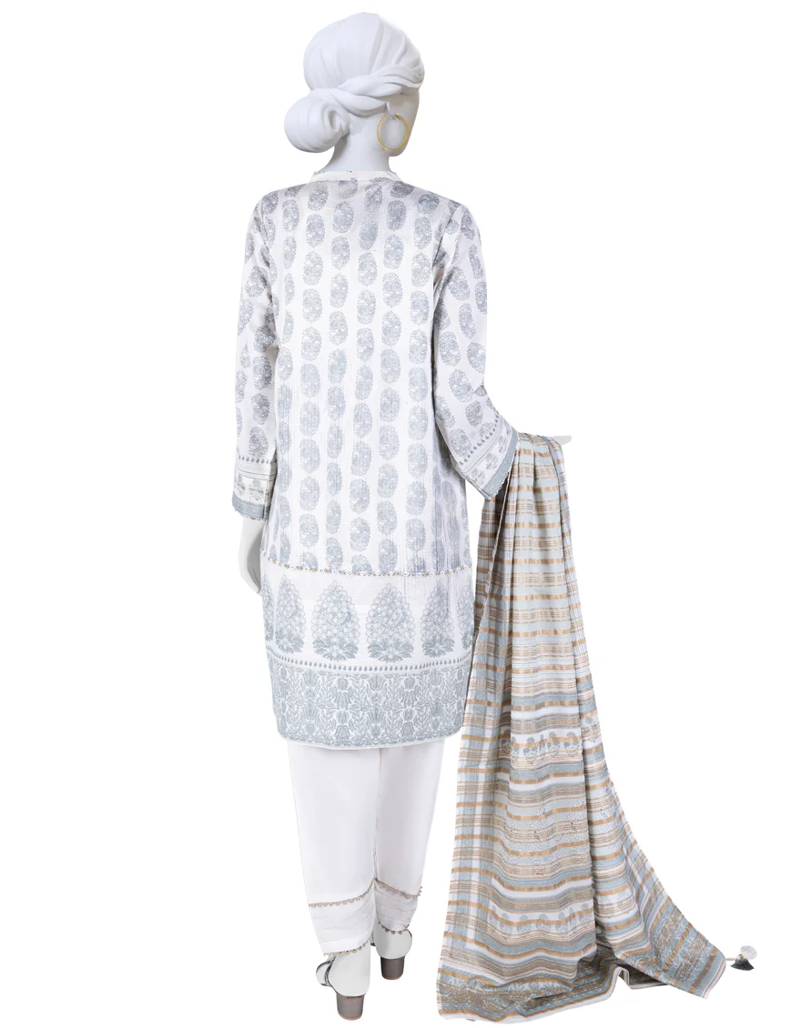BEIGE LAWN 3PC STITCHED | JLAWN-S-US-23-052/S PHELAN - Image 2