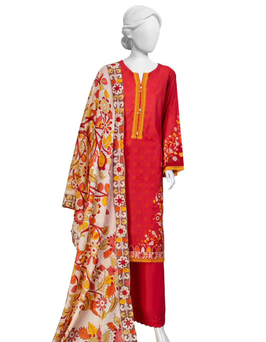 RED LAWN 3PC STITCHED | JLAWN-S-US-23-186/S TELERY