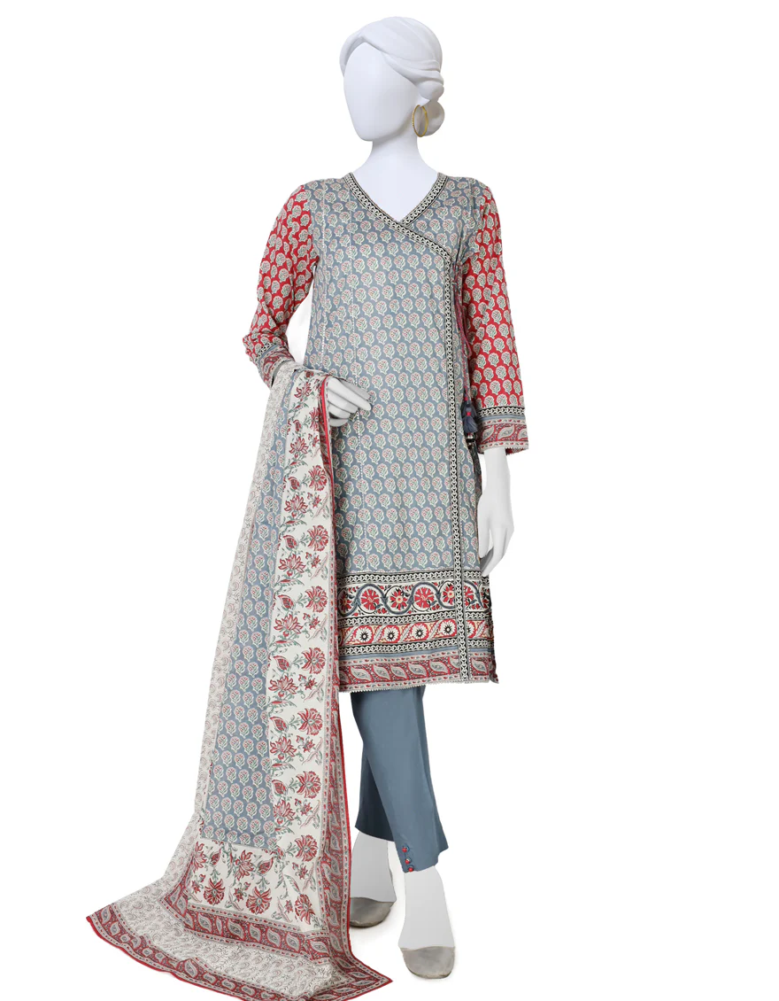 BLUE LAWN 3PC STITCHED | JLAWN-S-US-23-187/S PRAHA