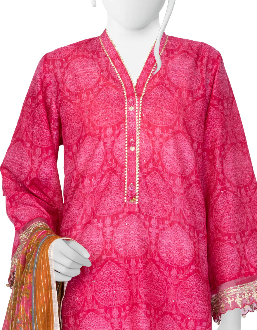 PINK LAWN 3PC STITCHED | JLAWN-S-US-23-191/S ISSAL - Image 3