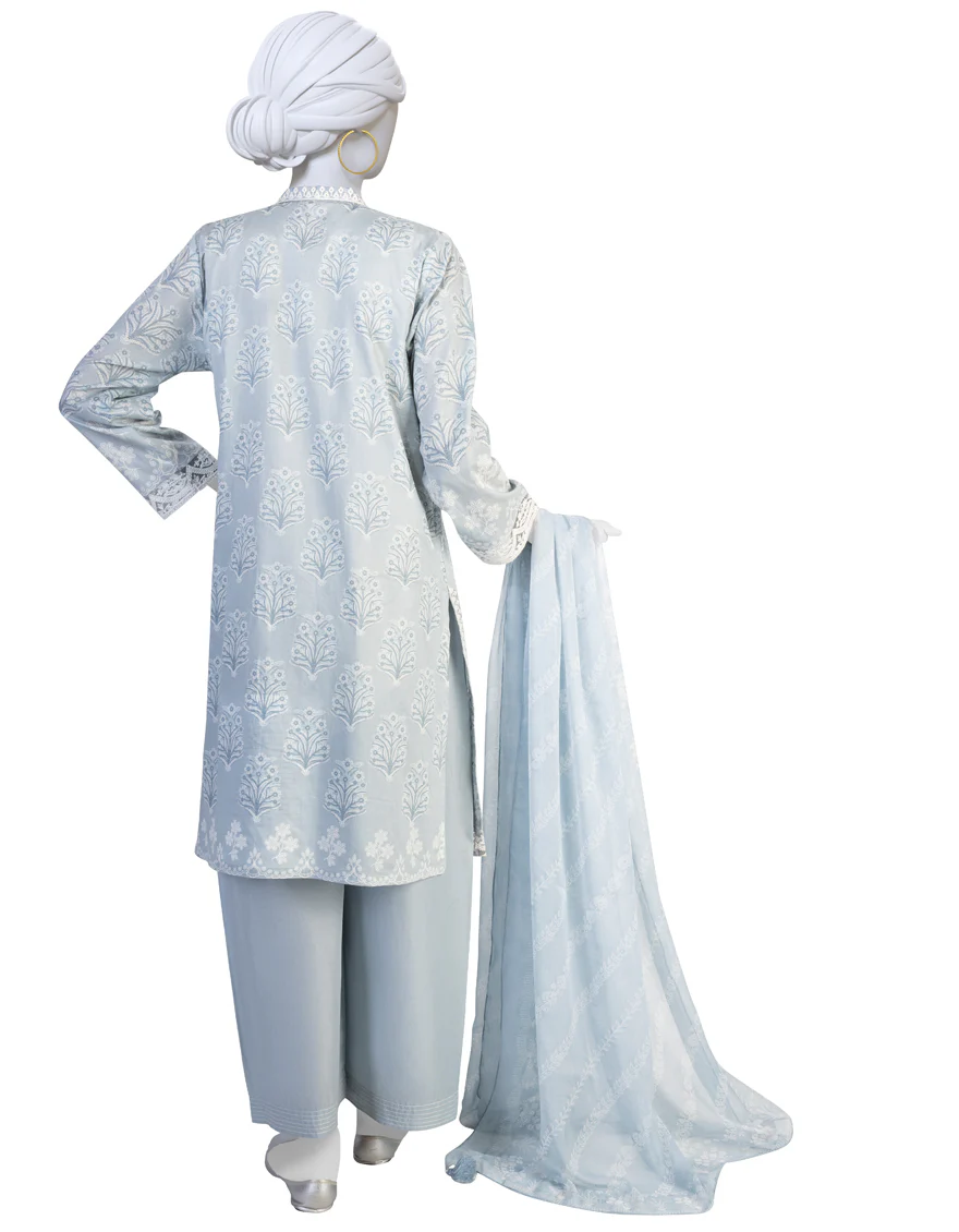 BLUE LAWN 3PC UNSTITCHED | JLAWN-S-US-23-206 NAHAR - Image 2