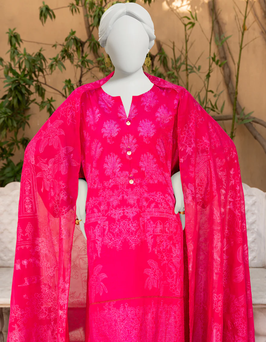 PINK 3PC UNSTITCHED | JLAWN-S-US-23-408 BLANCHE - Image 2