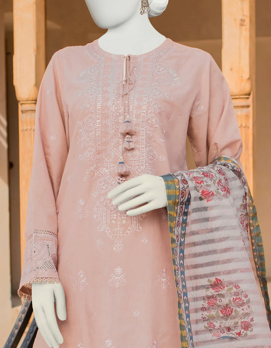 TEA PINK 3PC STITCHED | JLAWN-S-US-23-418/S GULBAHAR-BEY - Image 3