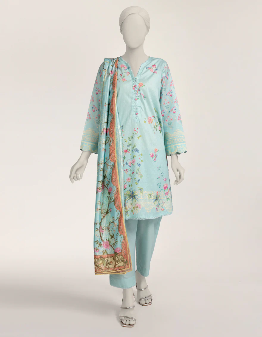 FEROZI KHADDAR 3PC STITCHED | JLAWN-W-25-288/S MOONLIT BLOOMS-4