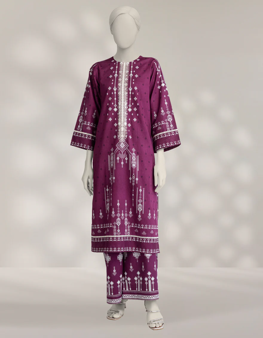 MULTICOLOR CAMBRIC 2PC UNSTITCHED | JLAWN-W-JST-25-2265 MENTHI-4
