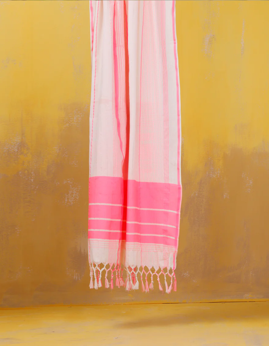 PINK JACQUARD DUPATTA | JLDP-S-24-2636 FB/MS