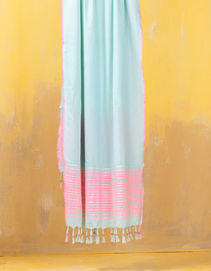 GREEN JACQUARD DUPATTA | JLDP-S-24-2637 FB/MS