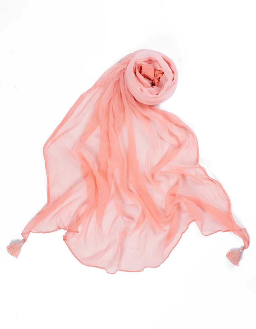 PINK IMPURE CHIFFON DUPATTA | JLDP-S-25-2612 FB/BASIC-01