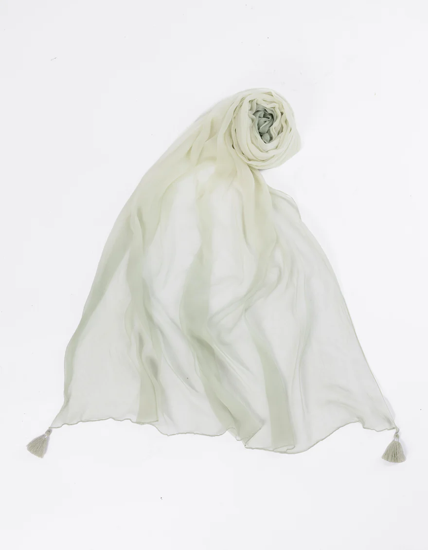 GREEN IMPURE CHIFFON DUPATTA | JLDP-S-25-2615 FB/BASIC-04