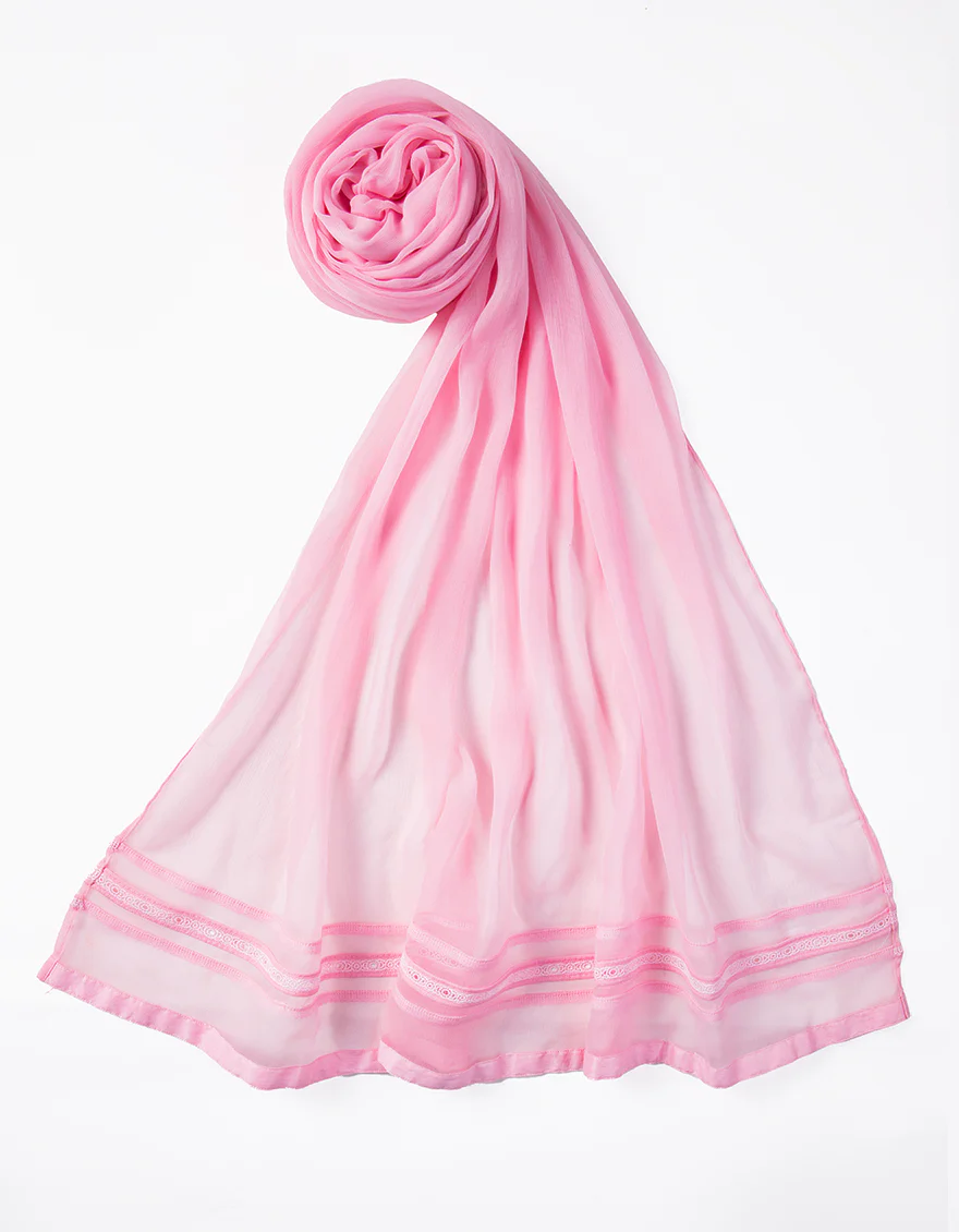 PINK IMPURE CHIFFON DUPATTA | JLDP-S-25-2636 FB/BASIC-07