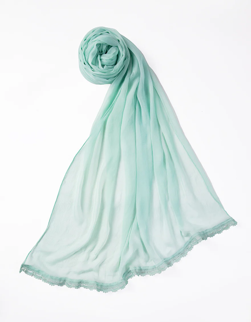 GREEN IMPURE CHIFFON DUPATTA | JLDP-S-25-2637 FB/BASIC-08