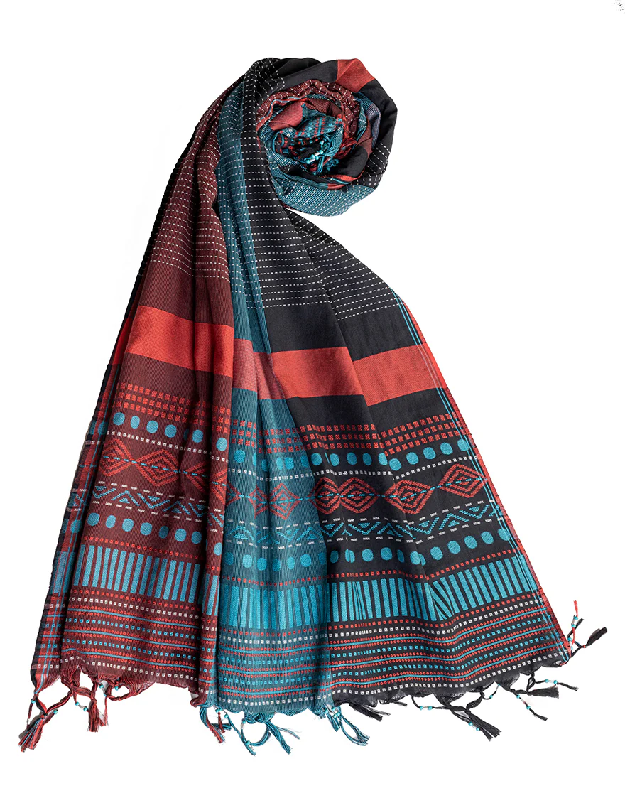 MULTICOLOR JACQUARD DUPATTA | JLDP-S-25-2640 FB/DP