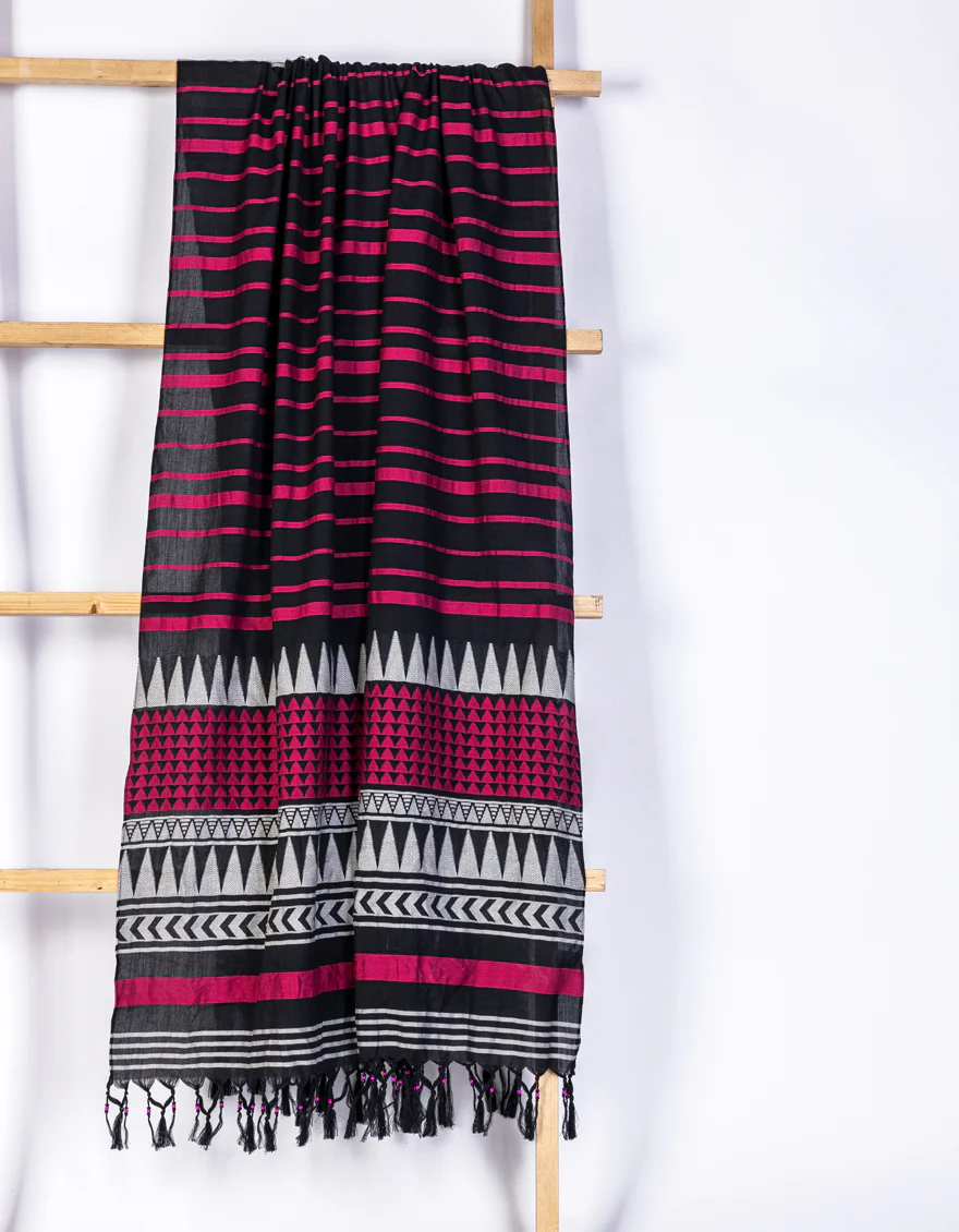 BLACK JACQUARD DUPATTA | JLDP-S-25-2667 FB/DP-010