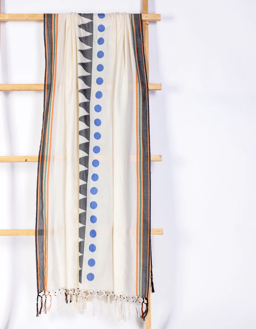 OFF WHITE JACQUARD DUPATTA | JLDP-S-25-2668 FB/DP-011